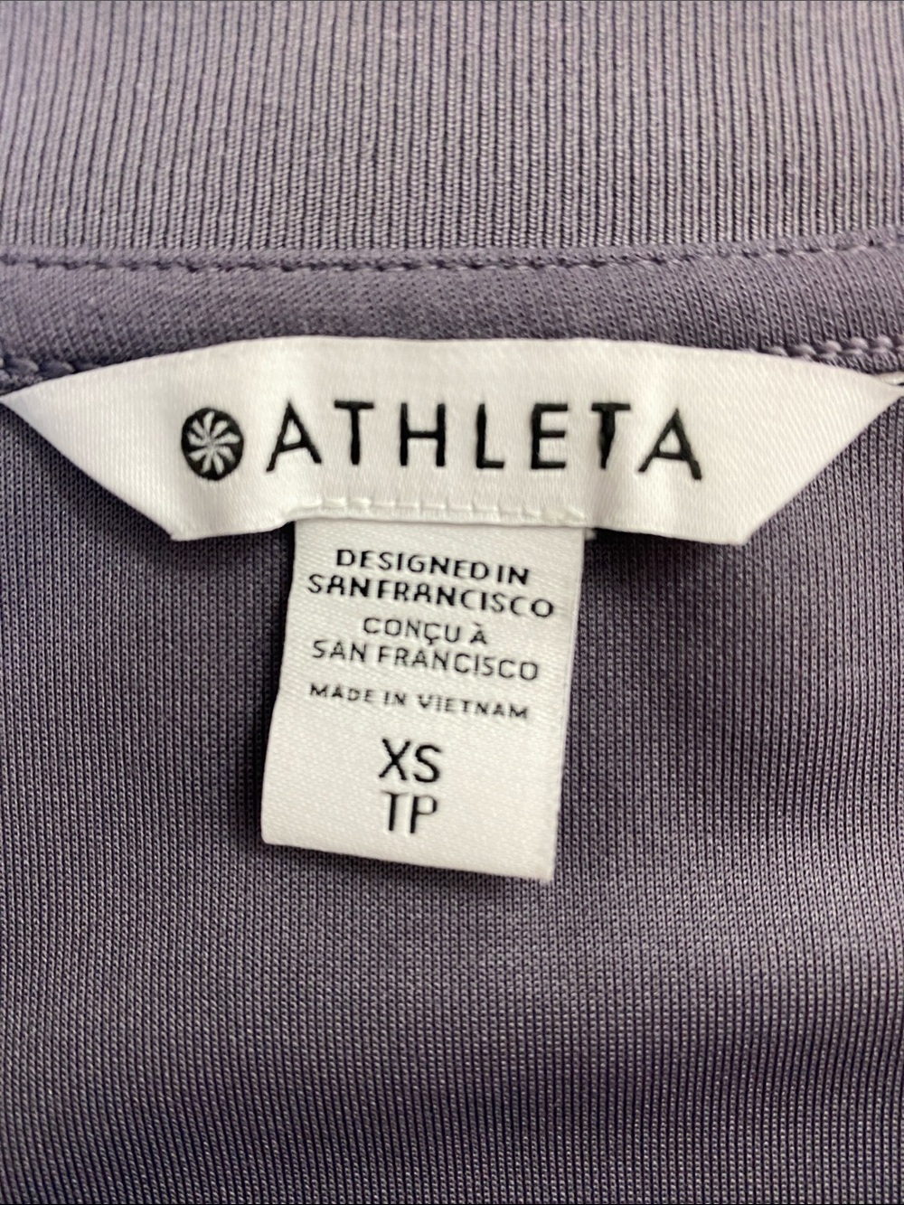 Athleta Sleeveless Jersey Shift Dress Size XS Purple Stretch Comfy Casual - Picture 3 of 10